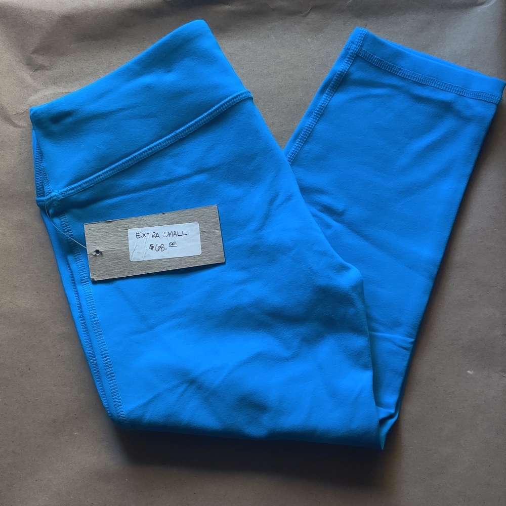 🆕 Albion cobalt blue Athleisure active fit Knee high Capri yoga Leggings_XS - Picture 4 of 10